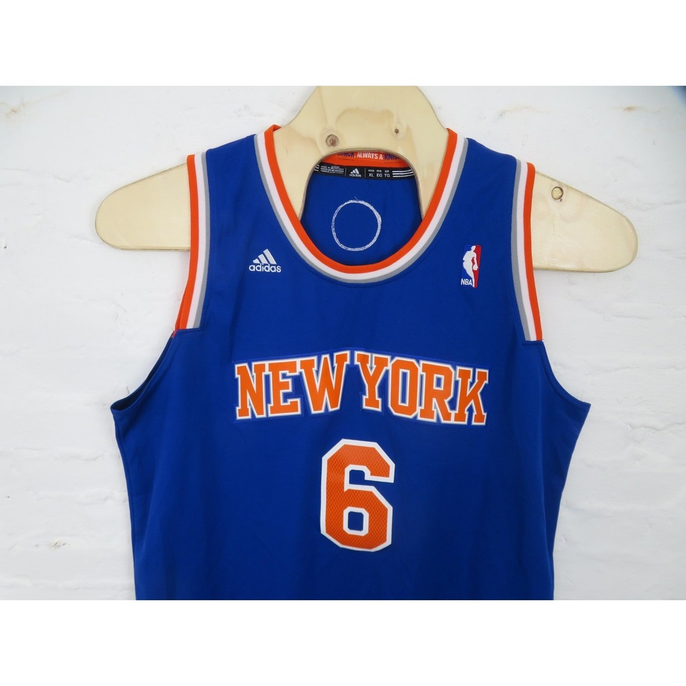 New York Knicks Tyson Chandler #6 Jersey Mens XL Blue Adidas NBA Basketball - Picture 2 of 12